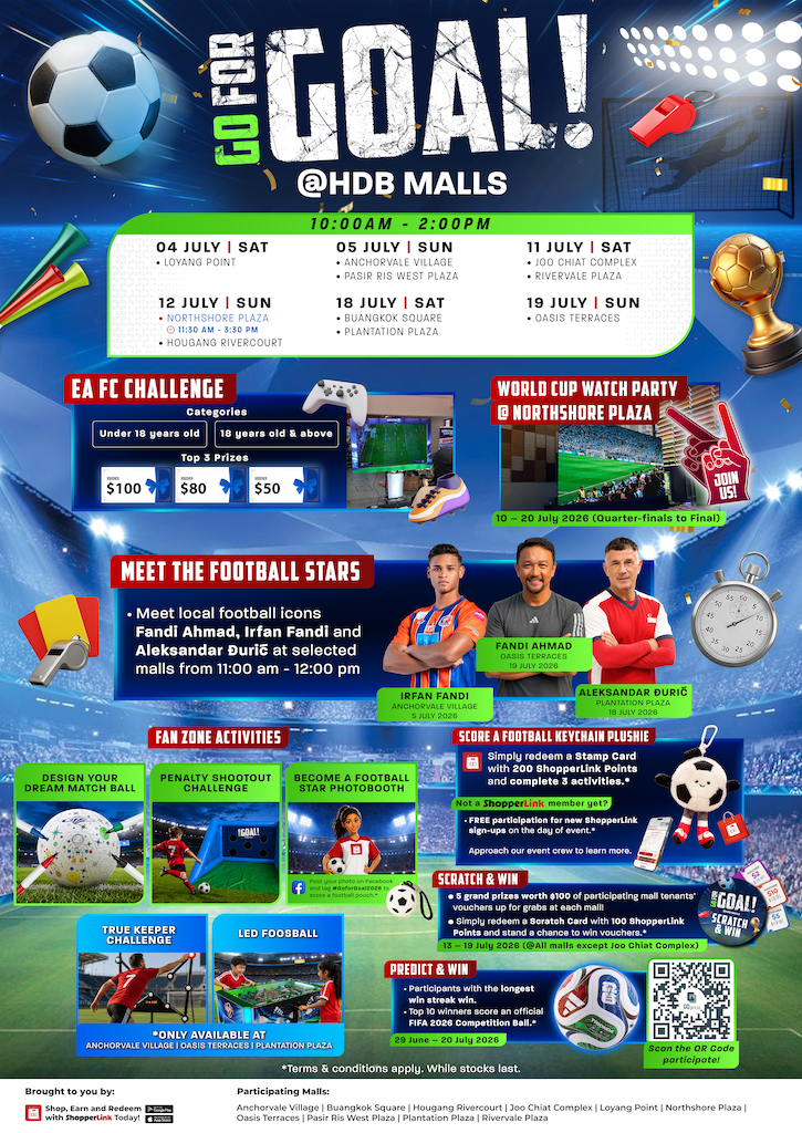 Go For Goal HDB Malls Singapore