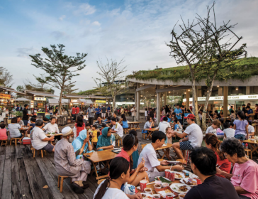 Image of hawker stalls at Gardens by the bay - Satay By The Bay