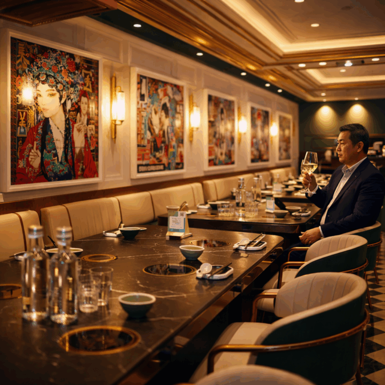 Elegant dining area at Broth & Beyond hotpot restaurant