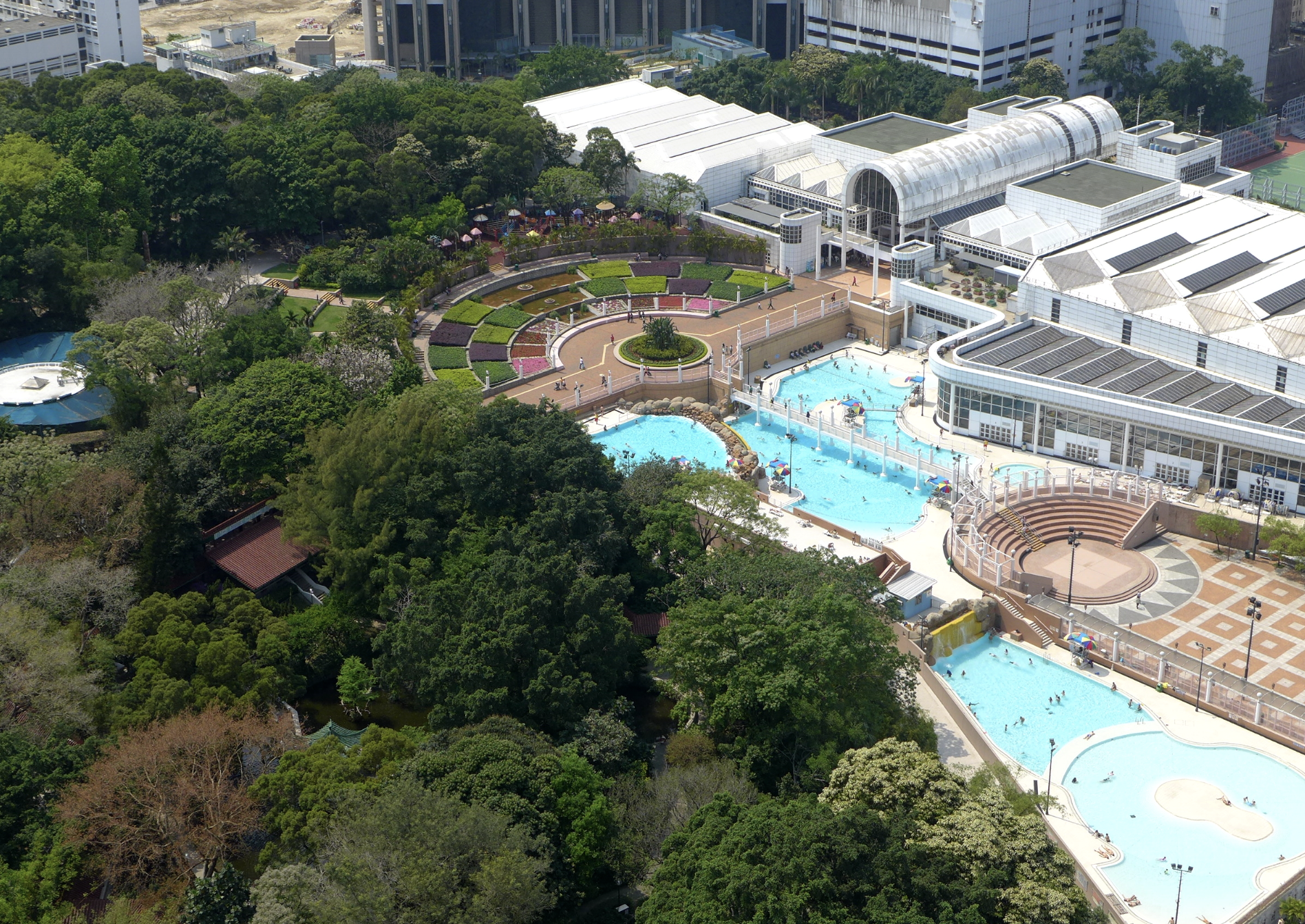 Image of Kowloon Park Swimming Pool In Kowloon Park Hong Kong