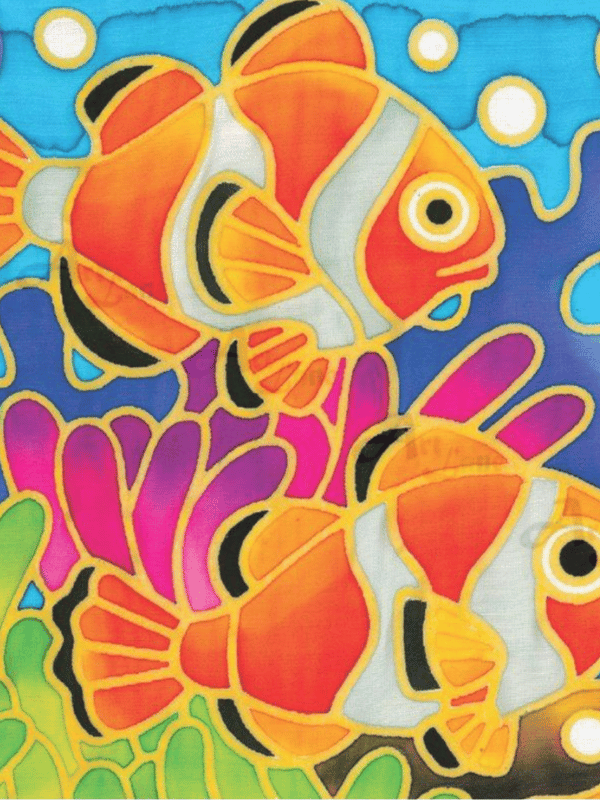 Sand art example of Nemo fish from Artlane Singapore Little Steps