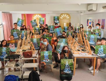 Sip And Paint Art Jamming At Paintblush In Singapore
