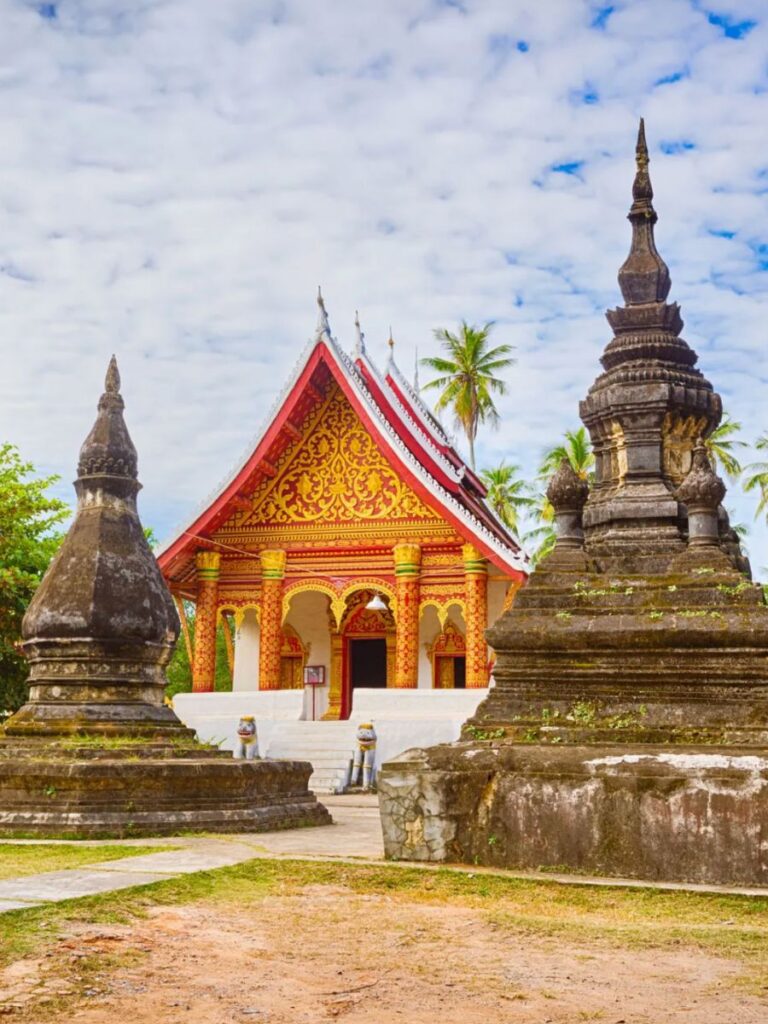 Image of temple at Laos - short getaway from Singapore