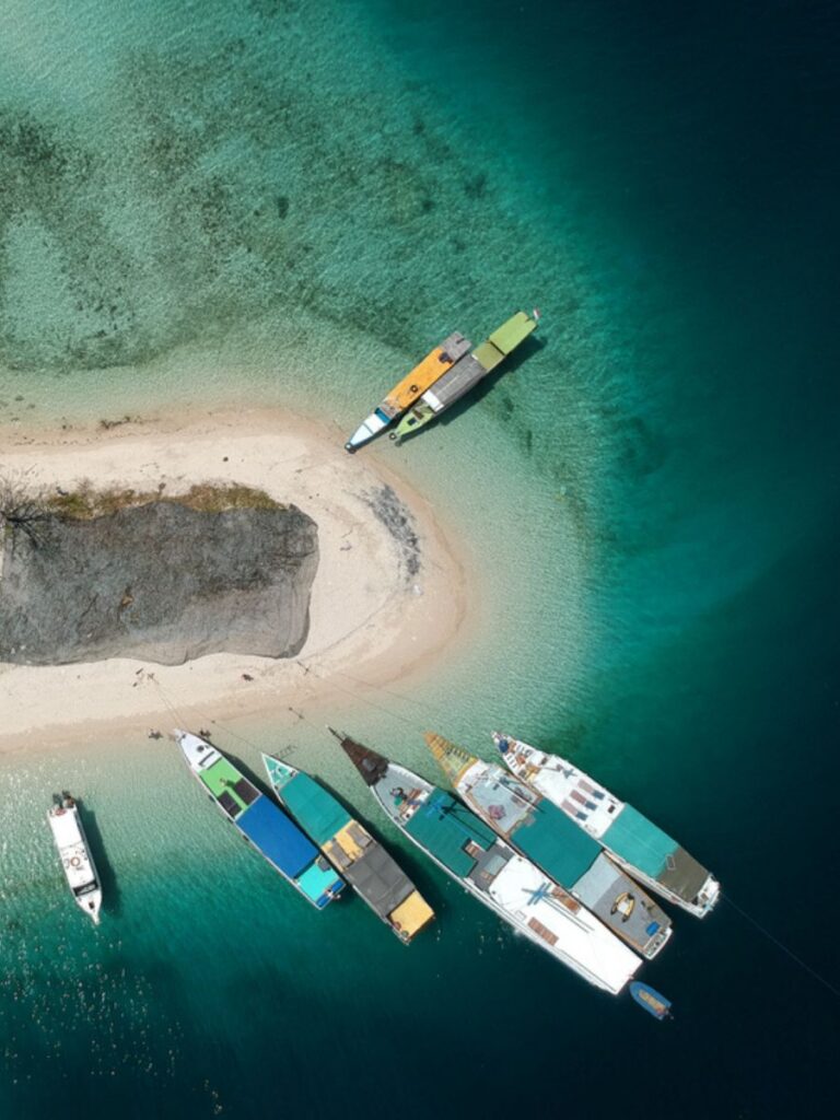 Image of boats at Lombok - short getaway from Singapore