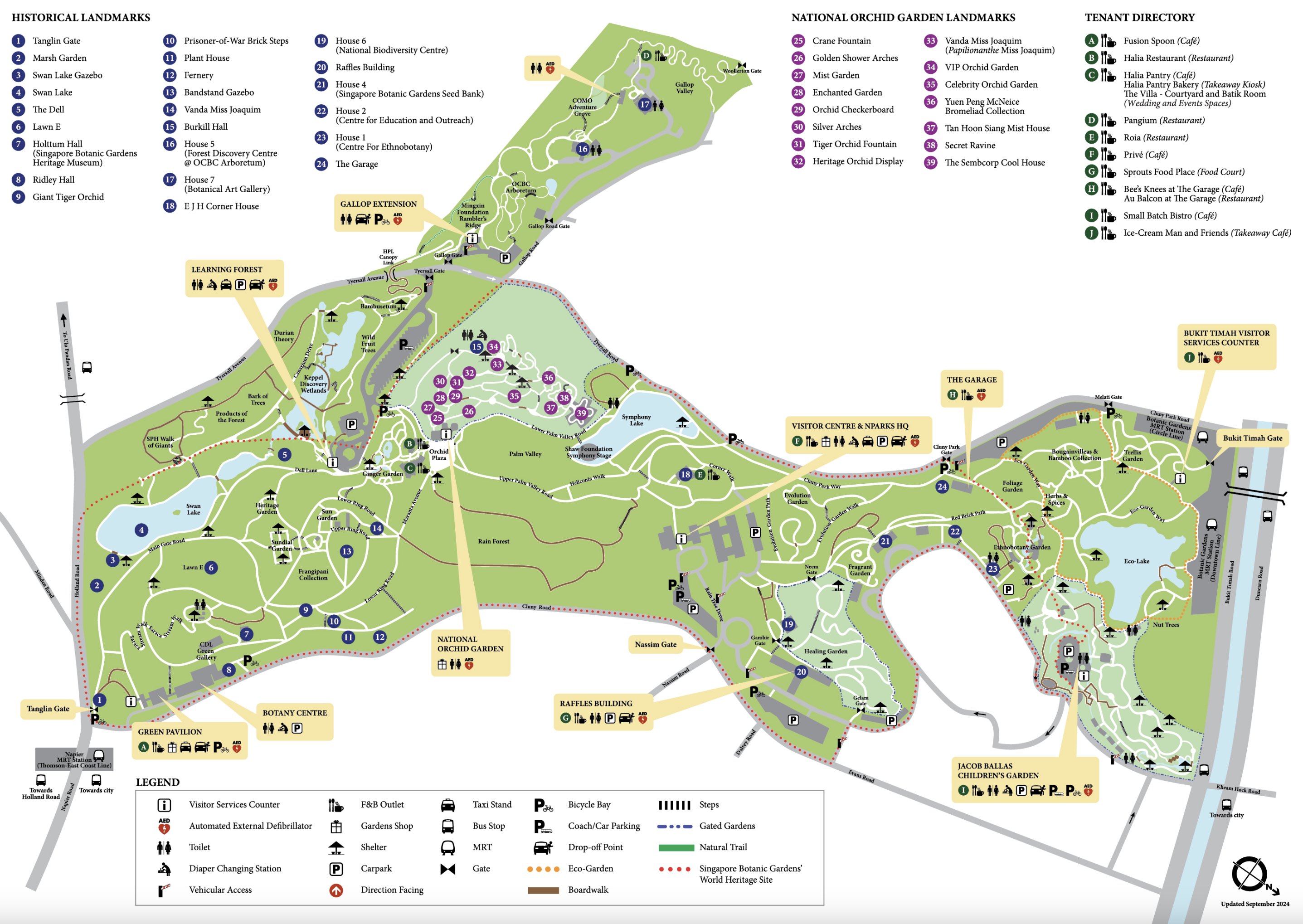 Image of Singapore Botanic Garden Map