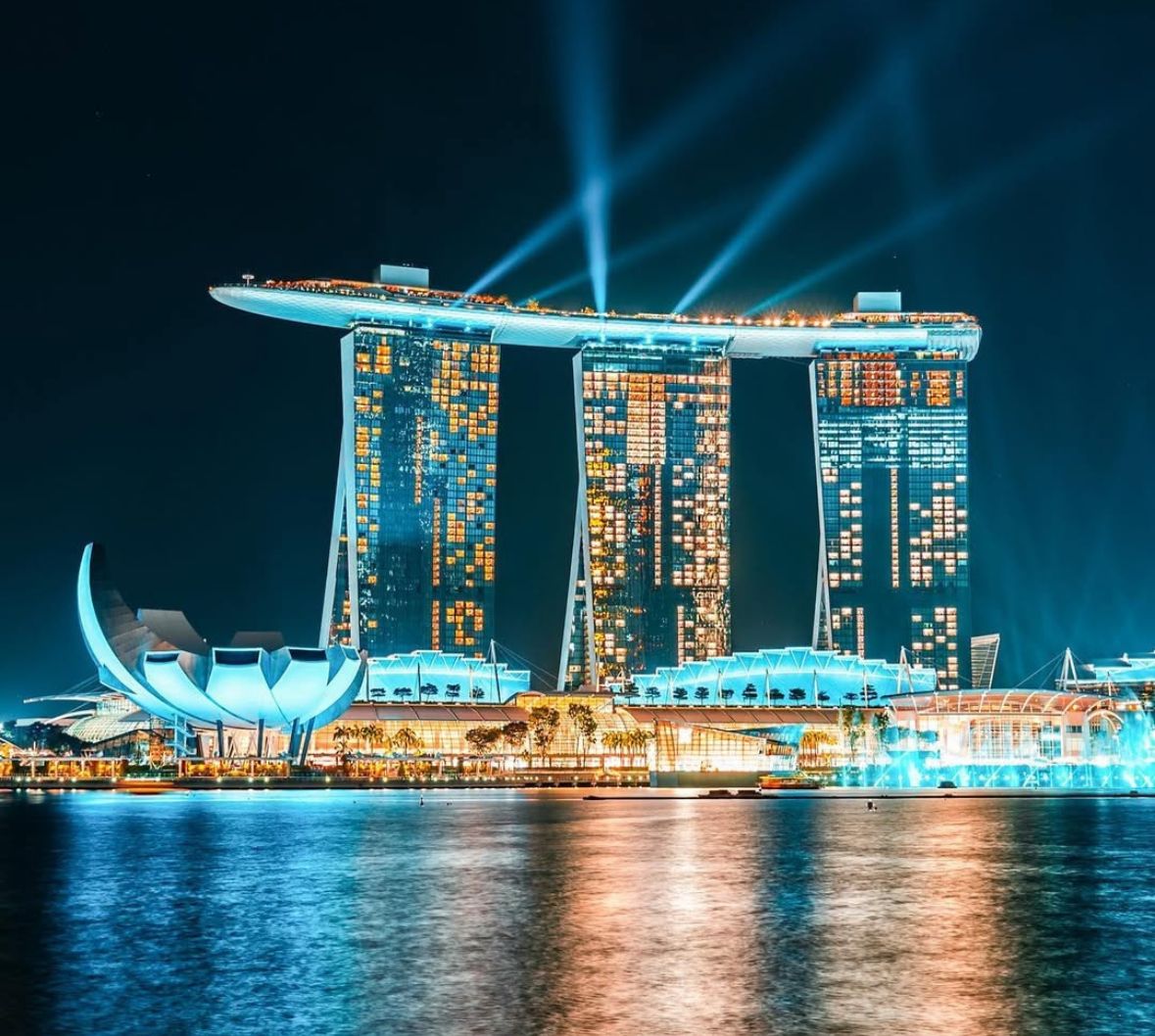 Image of lights at MBS - Marina Bay Sands Singapore