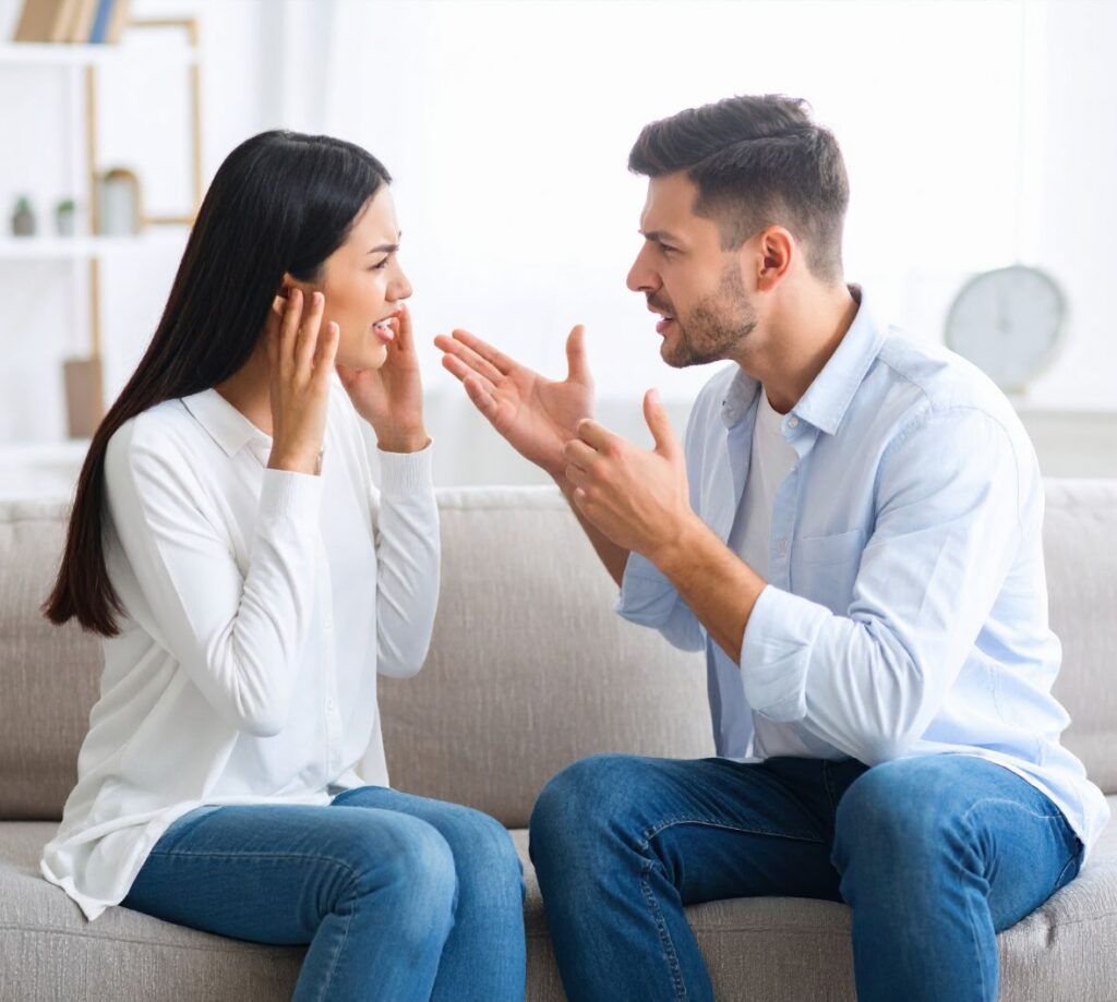 Image of couple fighting - divorce lawyer singapore