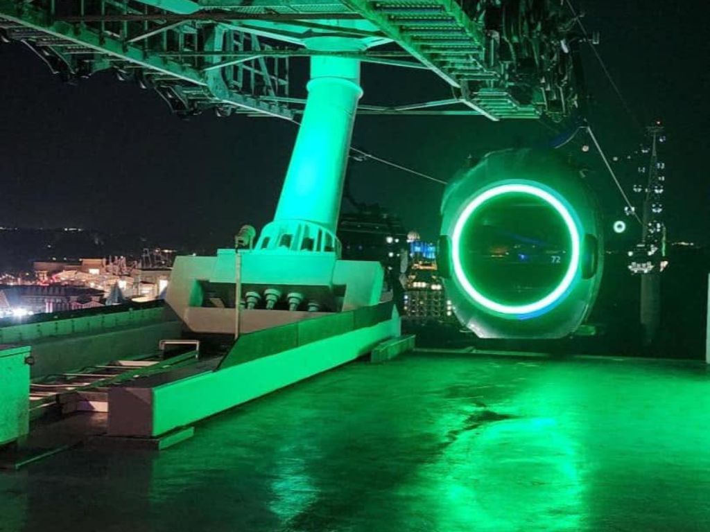 Image of SkyOrb at night - Singapore Cable Car