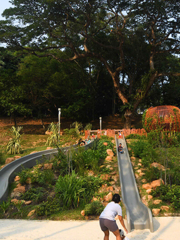 Image of slides - Fort Canning Park - outdoor playground singapore