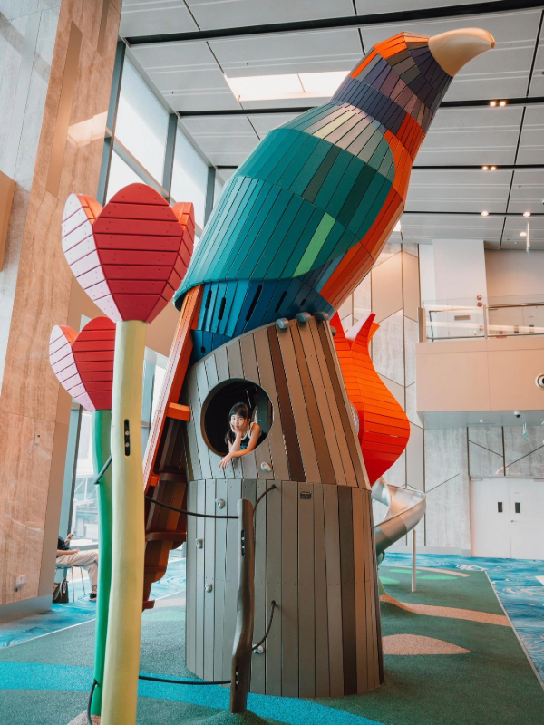 Image of Giant bird play area at Changi Airport In Singapore - outdoor playground singapore