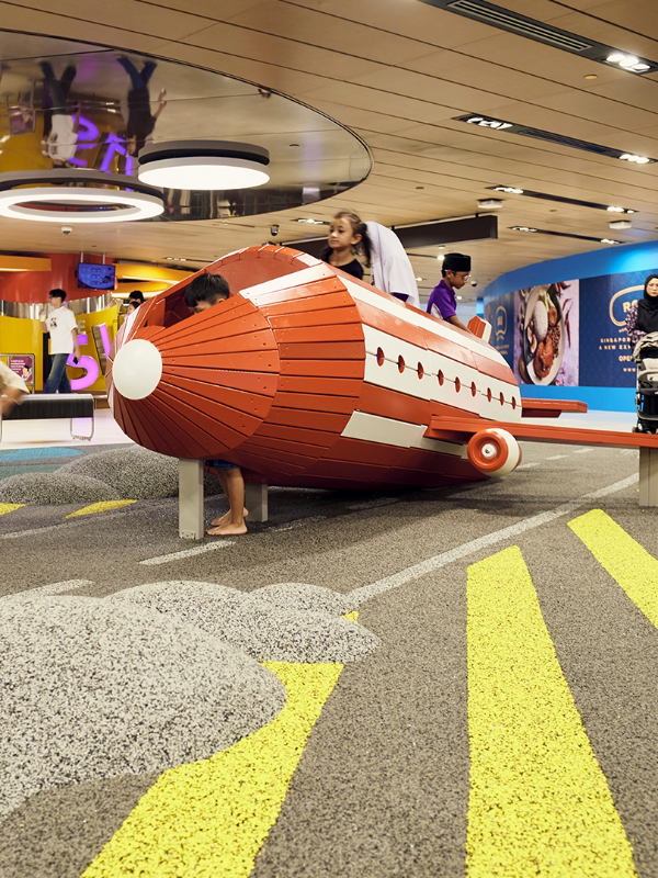 Image of airplane playground at Changi Airport Terminal 3 - outdoor playground singapore