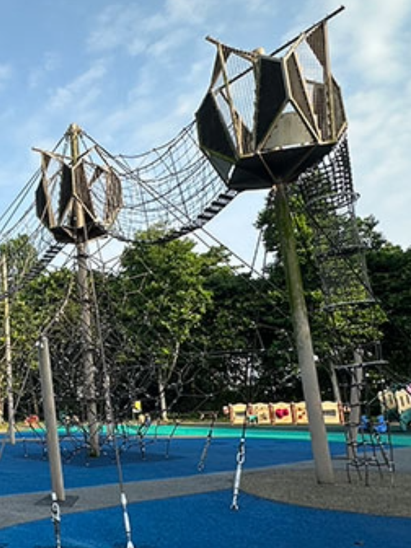 Image of climbing nets at Woodland Waterfront Park - outdoor playground singapore
