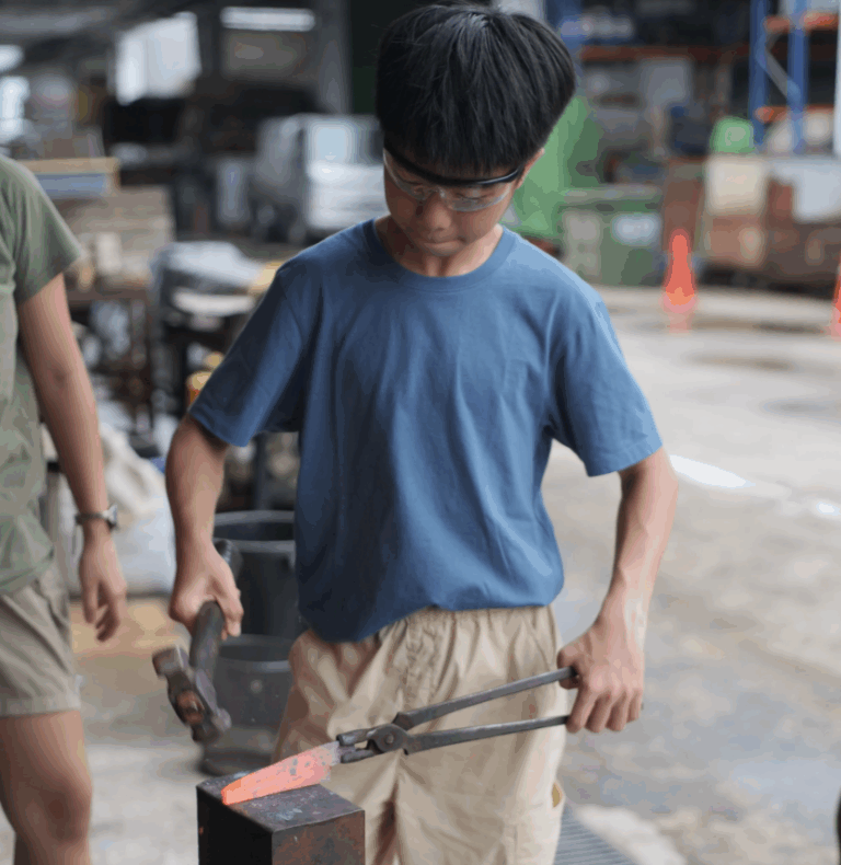 Tombalek Forge A Knife For Kids Workshop At Mandai, Singapore