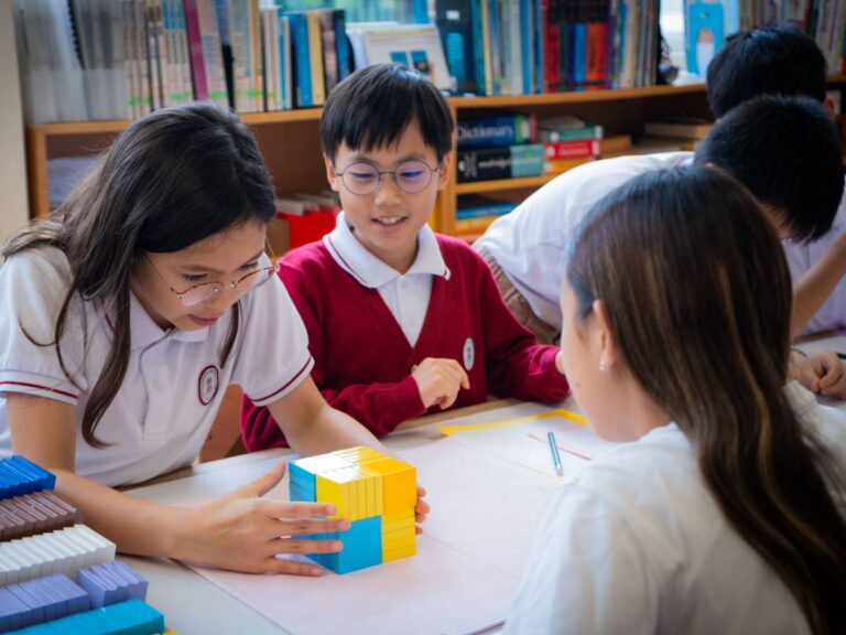 Children learning in bilingual Montessori classroom at IMS Hong Kong