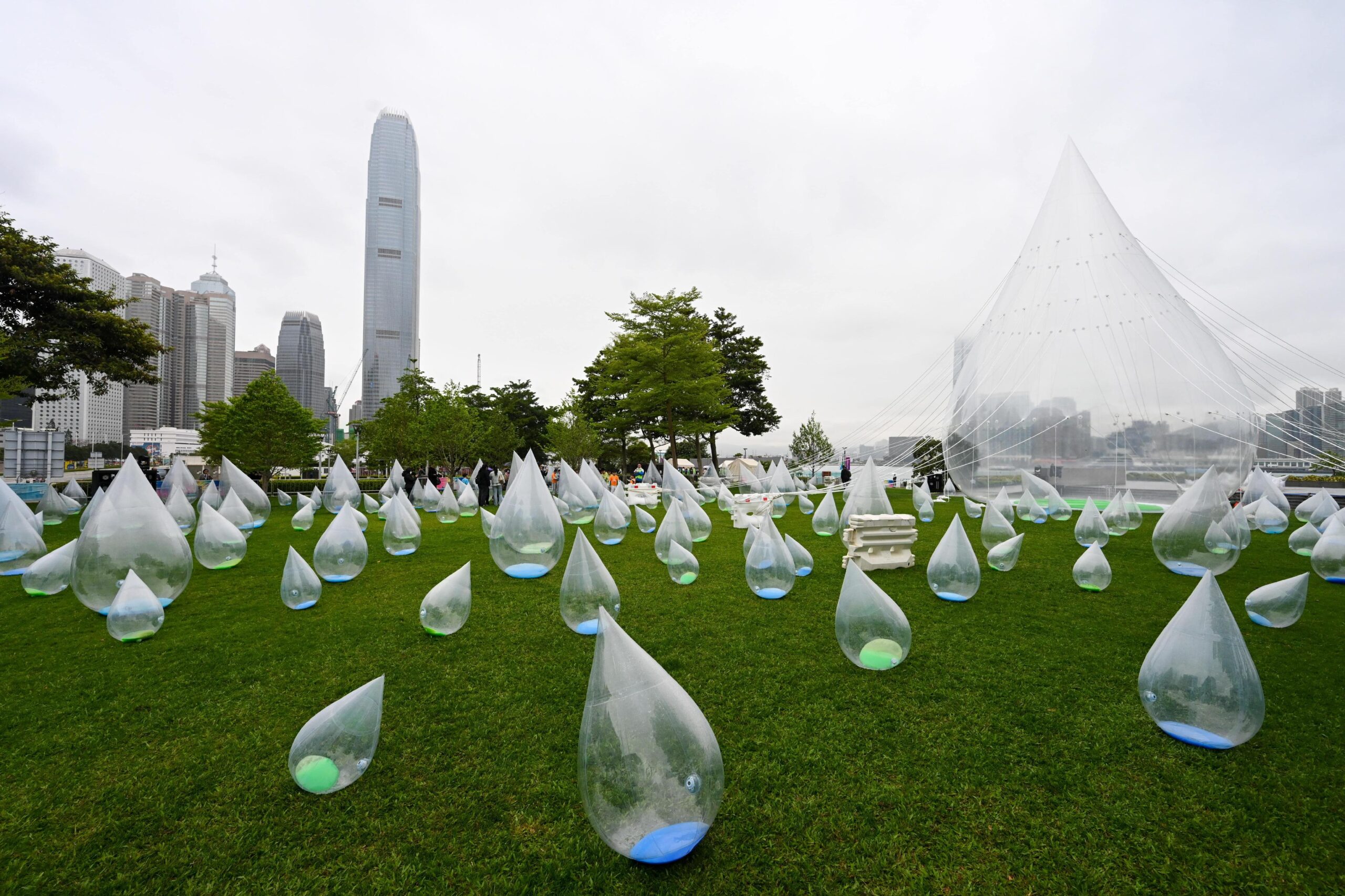 Dancing Water Drops Exhibition At Tamar Park, Hong Kong