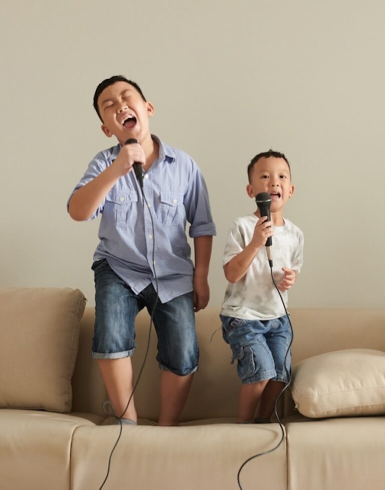 Kids Sing Karaoke At Home Rainy Day Activity Singapore