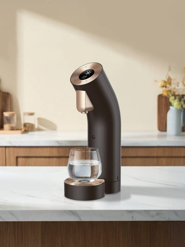 Wells The One slim water purifier in modern Singapore kitchen for families