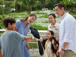 Image of family animal encounter at Bird Paradise Singapore
