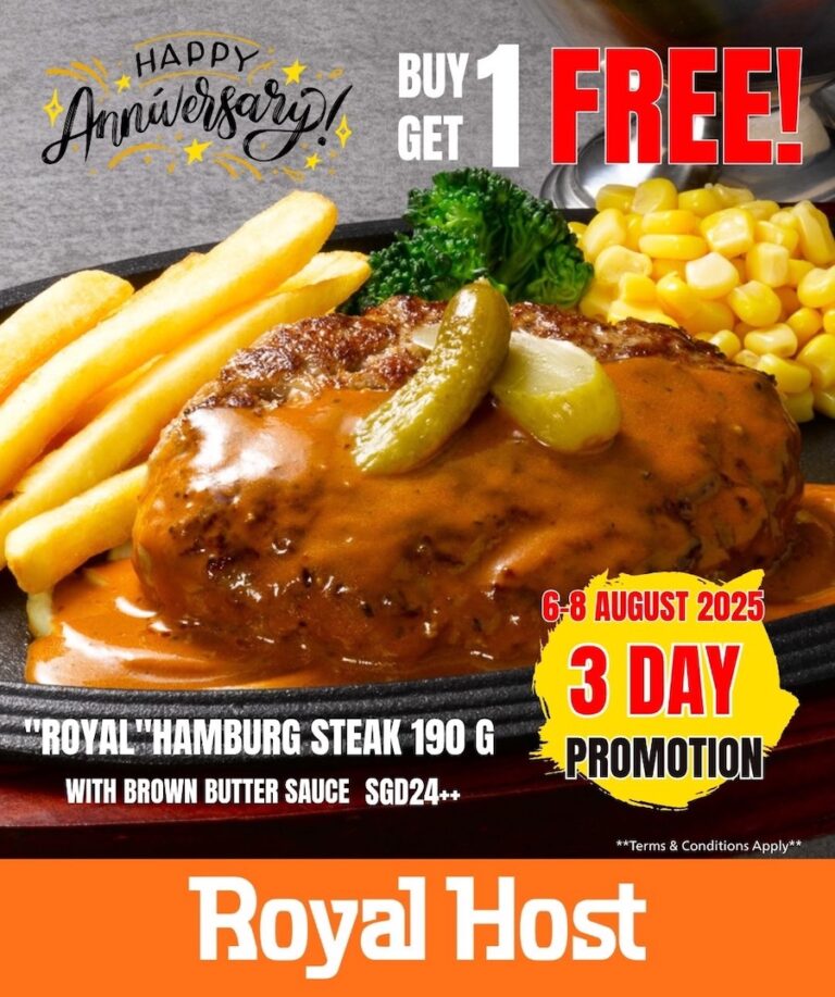 Royal host SG60 Royal Hamburg Steak Singapore