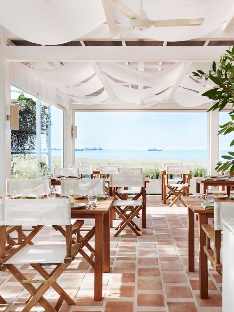 Image of alfresco dining at Fico at Tanjong Beach Club - beachfront dining singapore