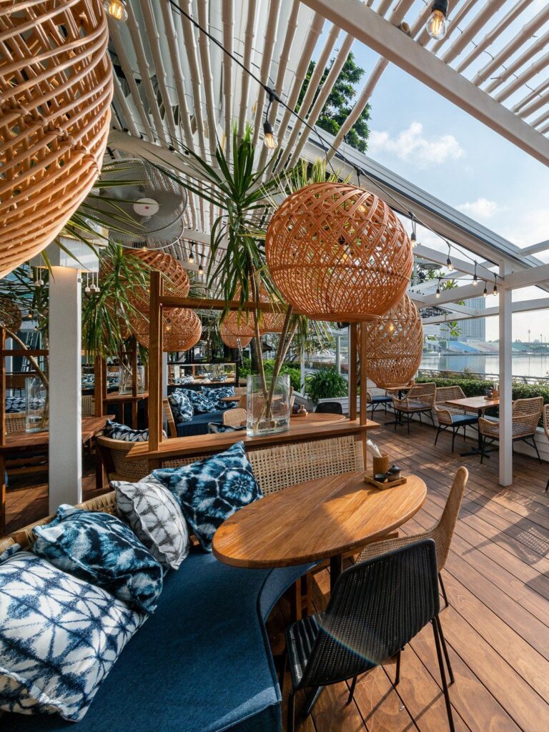 Image of tables at Jypsy - waterfront restaurant singapore