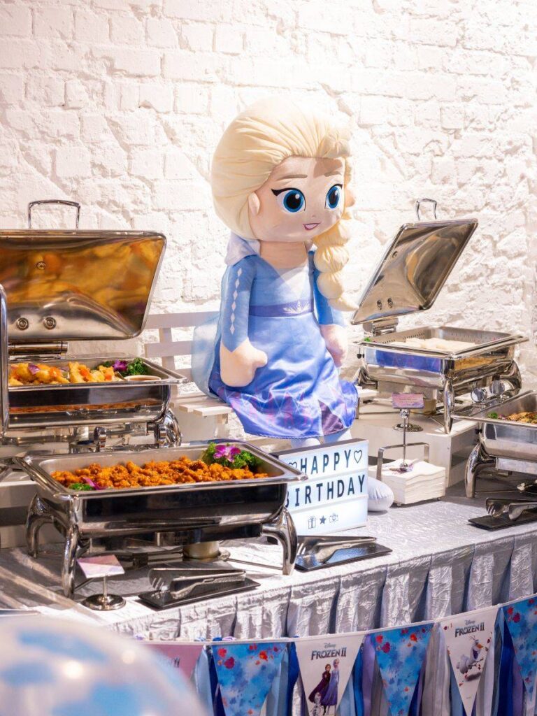 Disney-themed 100-day baby celebration catering setup Singapore