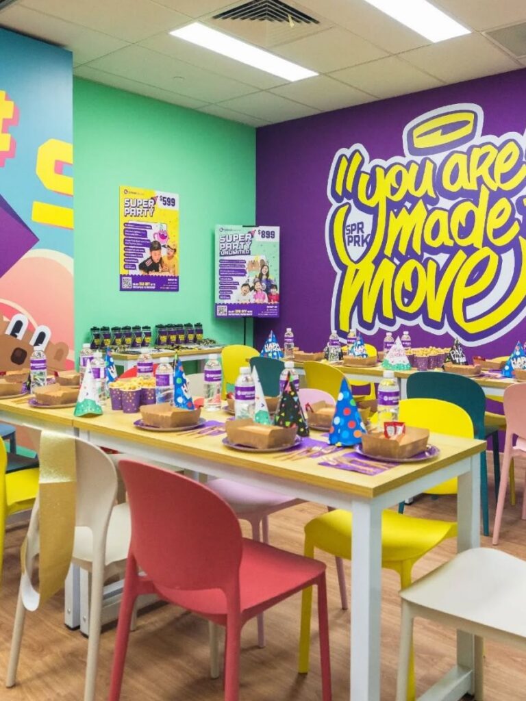 Image of party room at SuperPark Singapore - indoor birthday party venue singapore