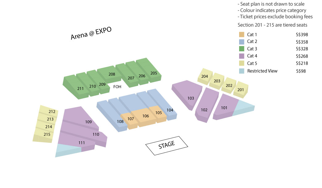 Mariah Carey Singapore 2025 Seat Map