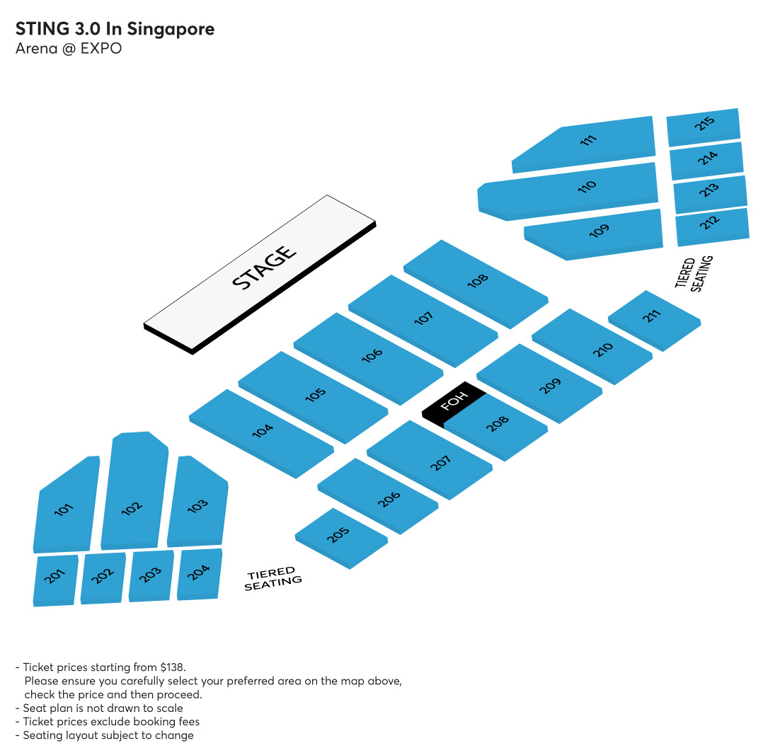 Sting 3.0 Singapore Seat Map