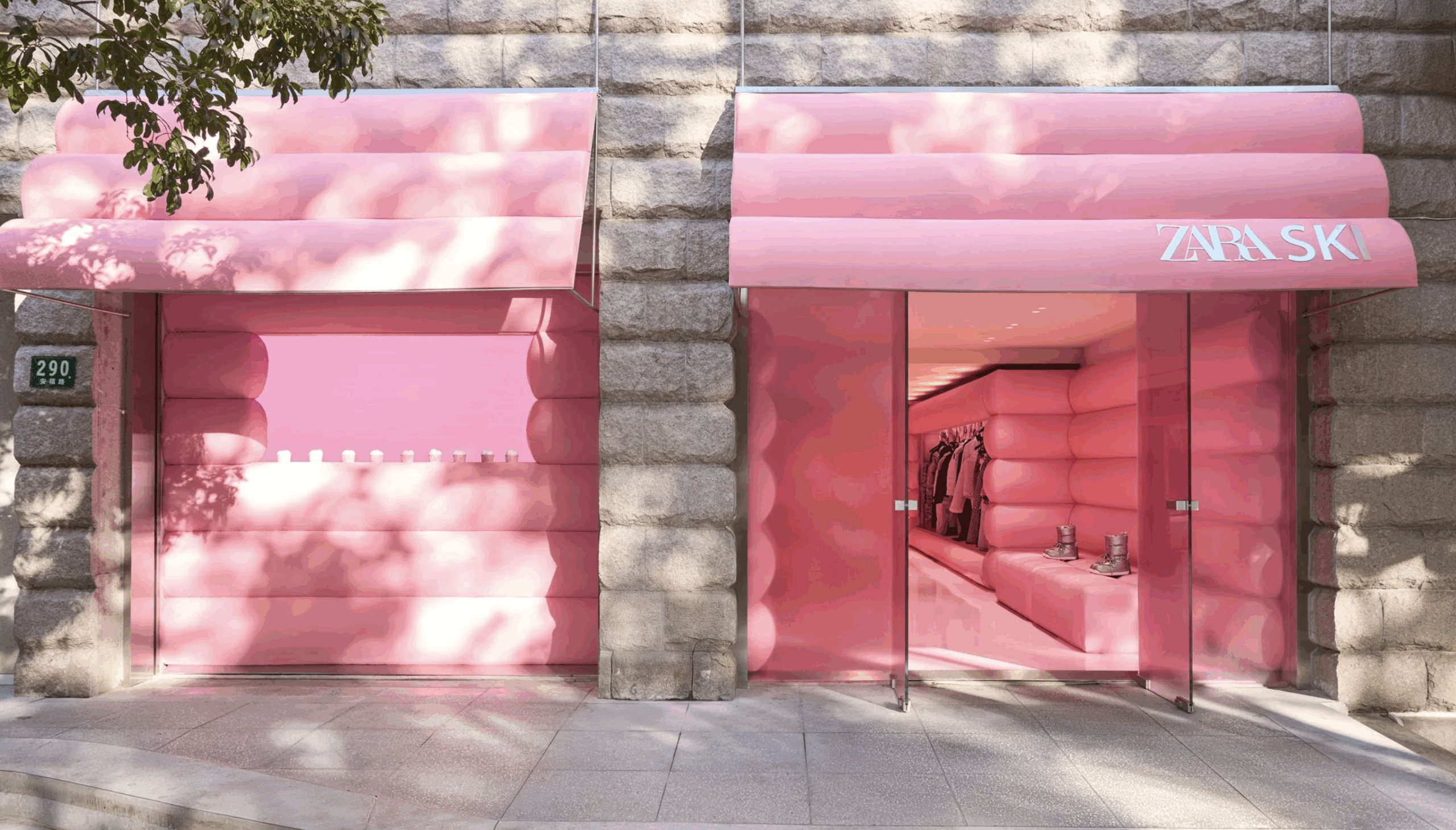 Zara Ski Pop-Up Store In Shanghai China