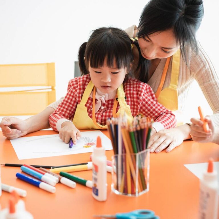 Children creating sparkling jewelry in hands-on workshops at L’ÉCOLE School of Jewelry Arts in Hong Kong