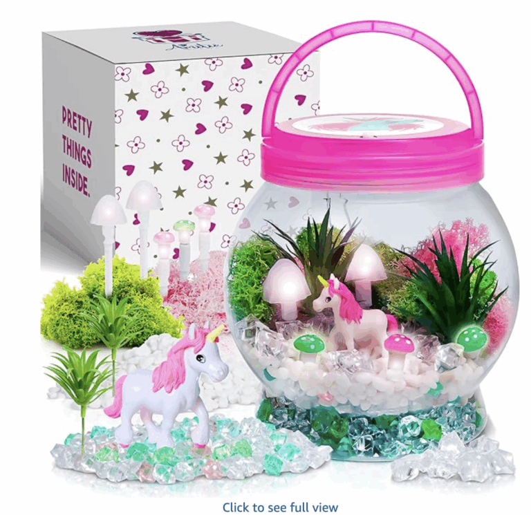 Image of Light-Up Unicorn Terrarium Kit For Kids