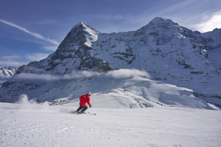 Grindlewald Skiing Powder Byrne Switzerland
