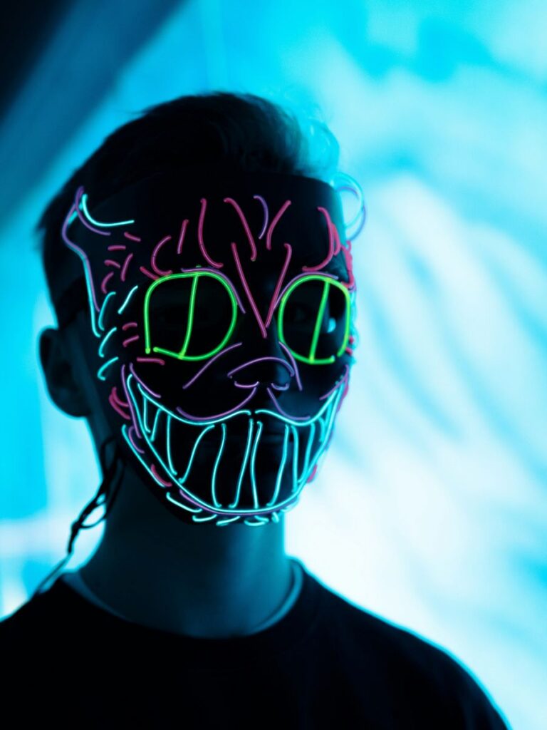 Image of black light and neon glow - Halloween party decor singapore