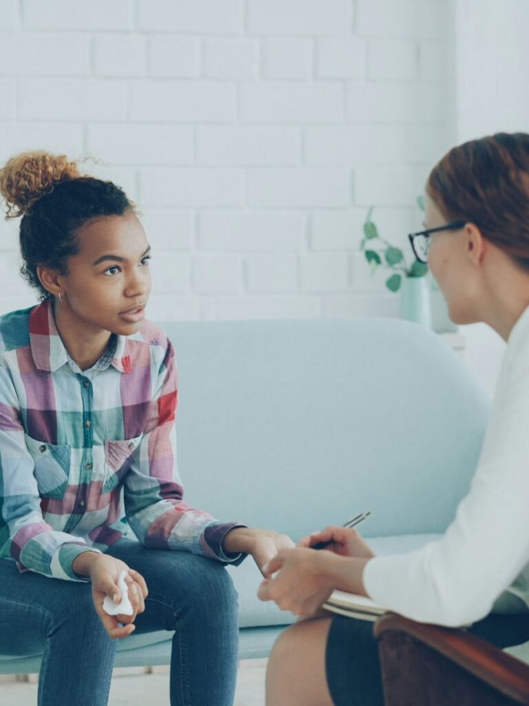 Image of teenage girl in a counselling session - Talk Your Heart Out (TYHO) - counselor singapore