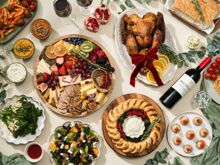 Lush Platters Christmas grazing table with festive treats and catering spread in Singapore