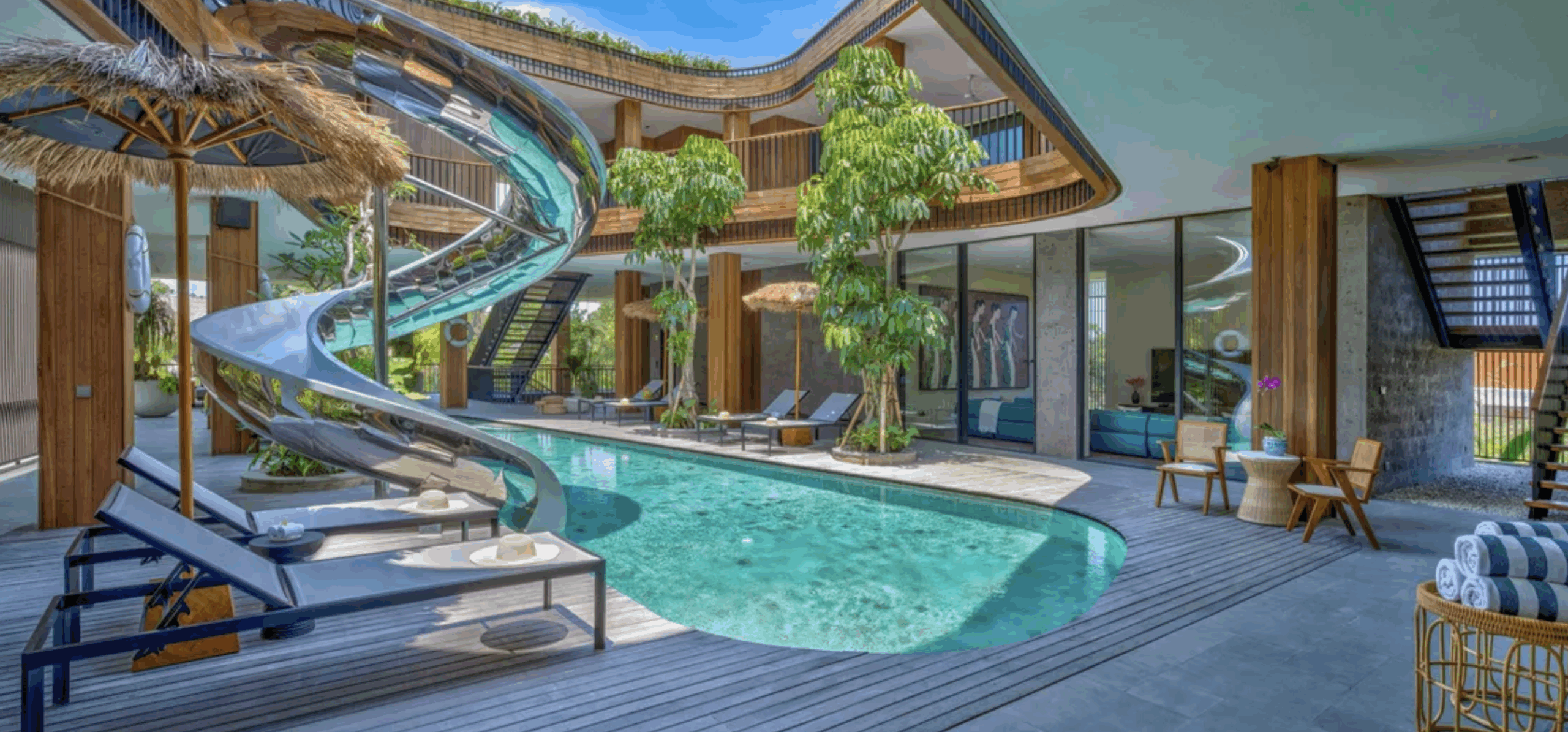 Image of Akashi Villa For Families In Bali, Indonesia With Slide