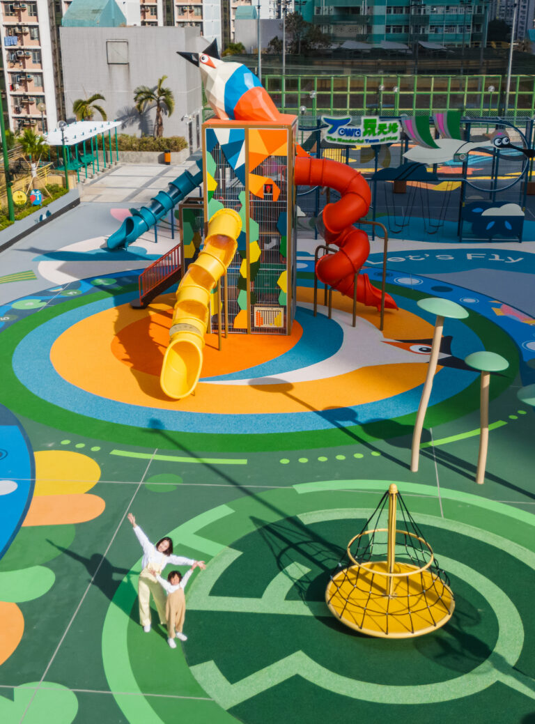 Slide tower and nest swing at The Wonderful Town of Play, T Town, Tin Shui Wai