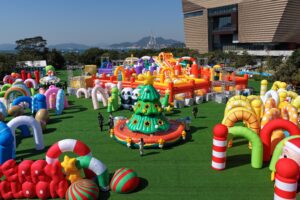 merry balloon park kai tak hong kong 2026. christmas outdoor event for kids