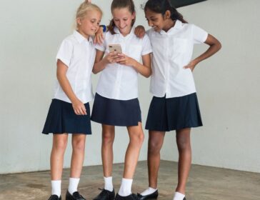 Image of students and school shoes from Ten Feet Tall - kids school shoes in Singapore