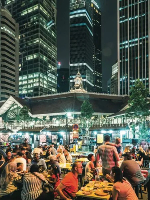 Satay Street image for eating out in singapore little steps singapore post