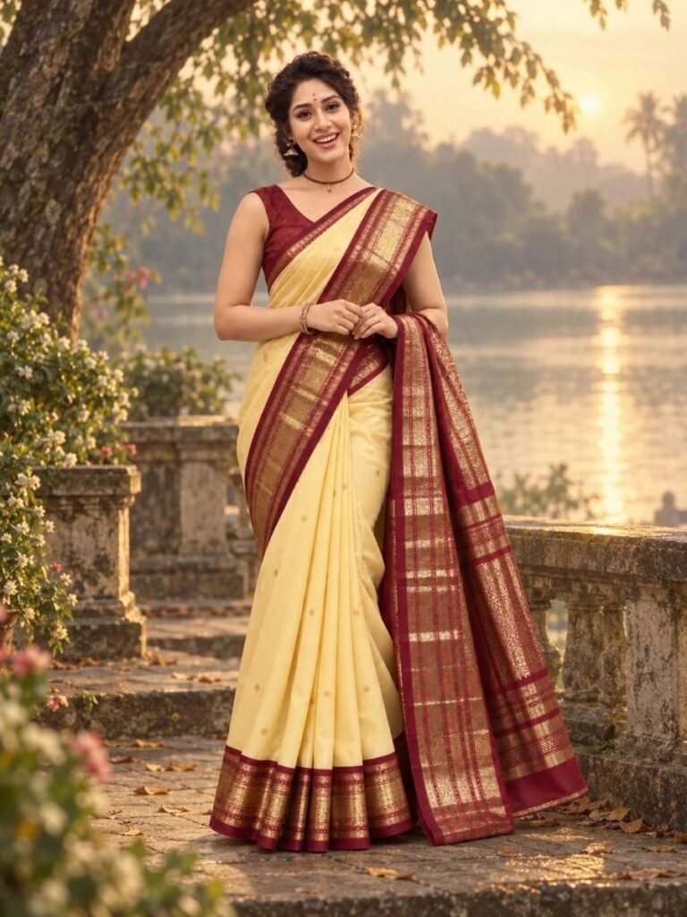 Image of saree from Pattu Kaithari Mill - indian costume singapore