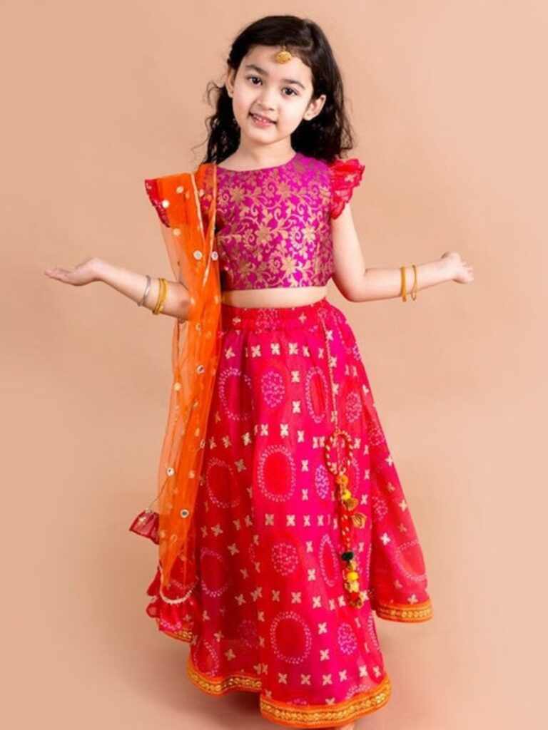 Image of lehenga with blouse for girl from Indya - indian costume singapore