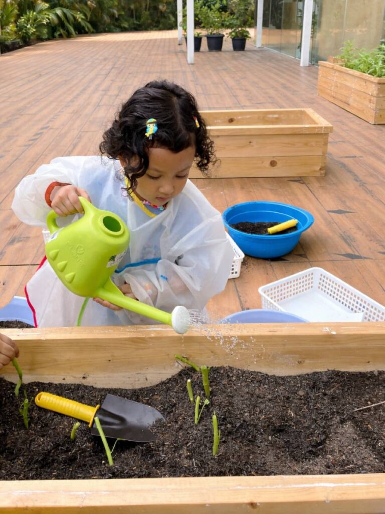 Child learning through play at EST School Jakarta