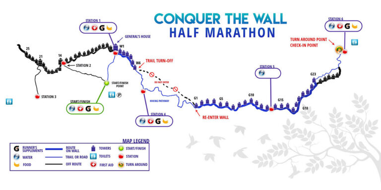 Map Half Conquer The Wall Marathon Little Steps Asia