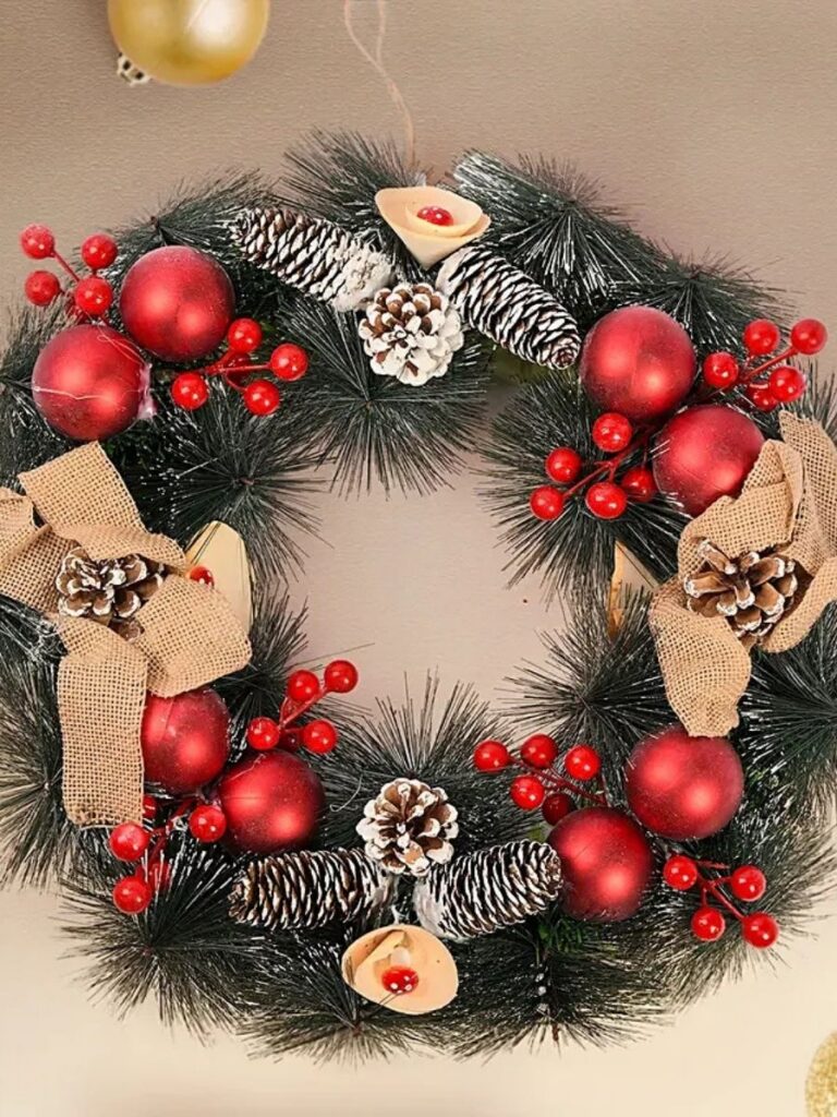 Image of Ferns N Petals Christmas wreath - Christmas tree Singapore
