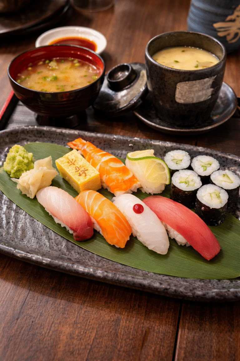 Sushi and Japanese dishes served at Rakuichi in Dempsey Hill, Singapore