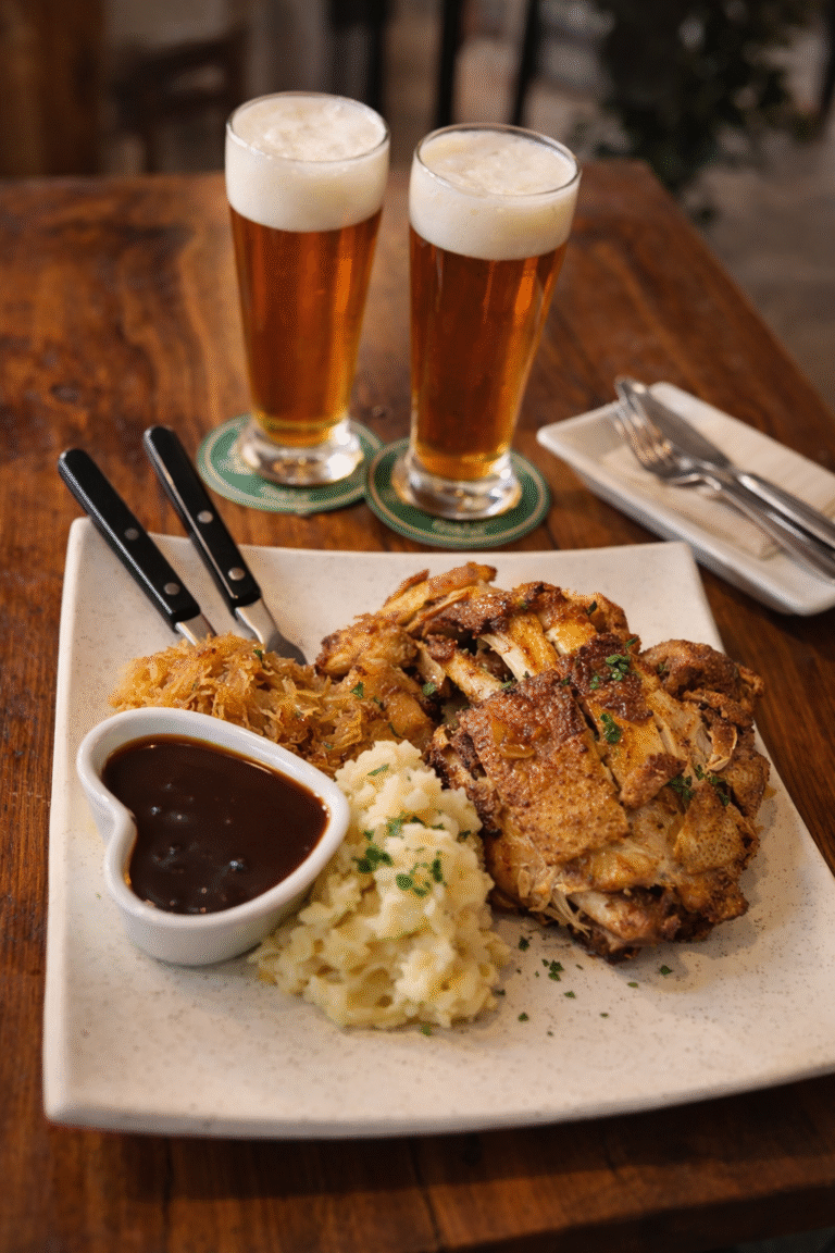 Craft beer and grilled meat platter at RedDot Brewhouse in Dempsey Hill, Singapore