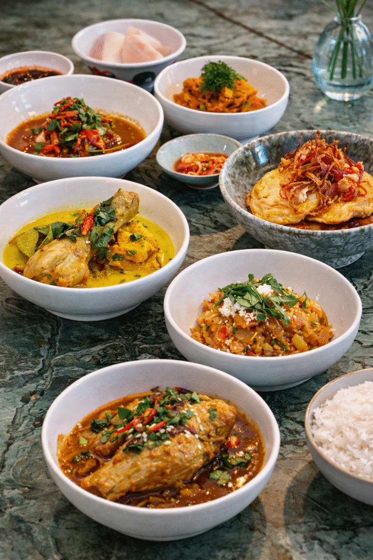 Ah-ma-kase menu at Candlenut, the world's first Michelin-starred Peranakan restaurant in Singapore.