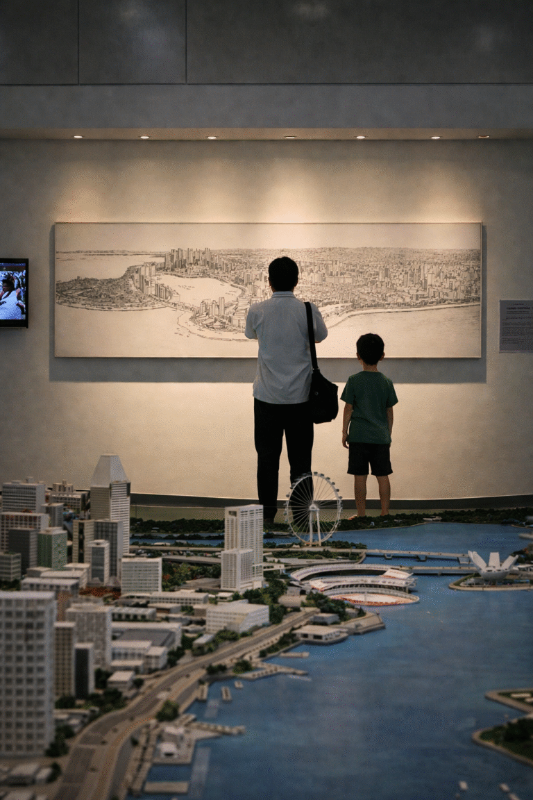 City planning exhibition at the Singapore City Gallery